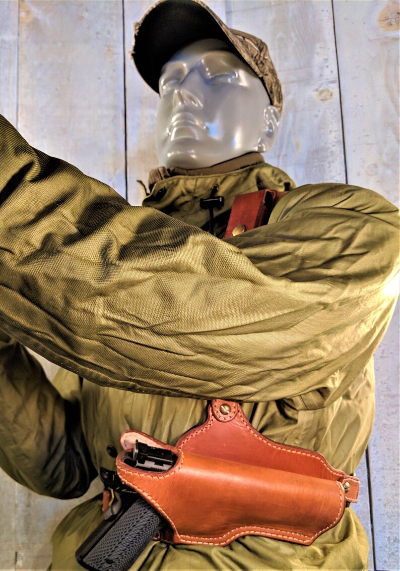 Handmade 1911 Leather Adjustable Chest Holster Etsy Canada