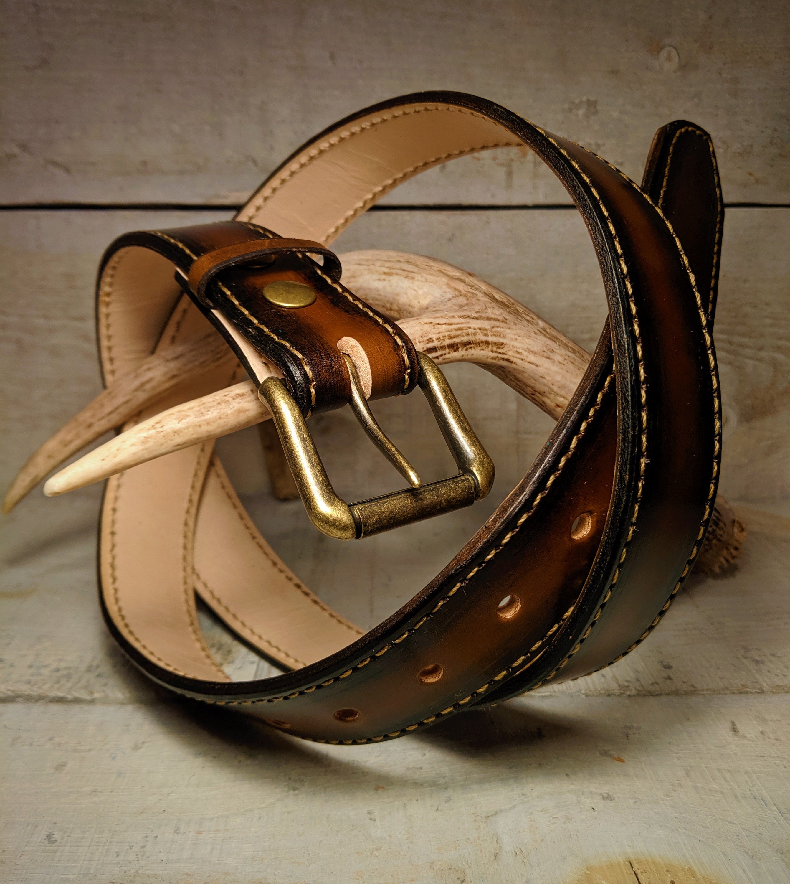 Handmade Fully Lined Leather Belt With Removable Buckle SHIPS Etsy