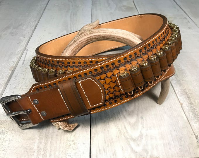 Leather Cartridge Belt / Cowboy Western Etsy