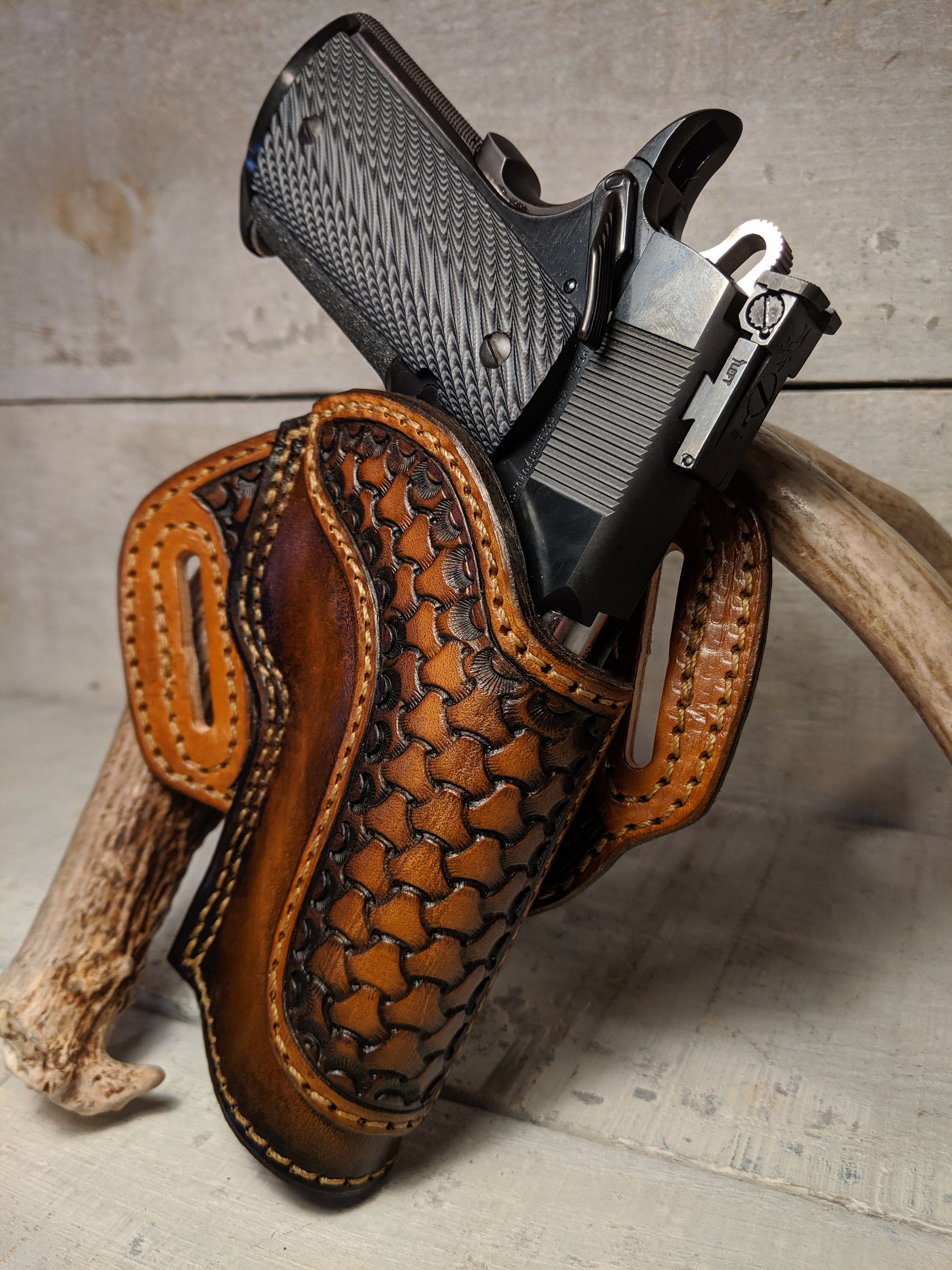Handmade Open Top 1911 Leather Holster Etsy