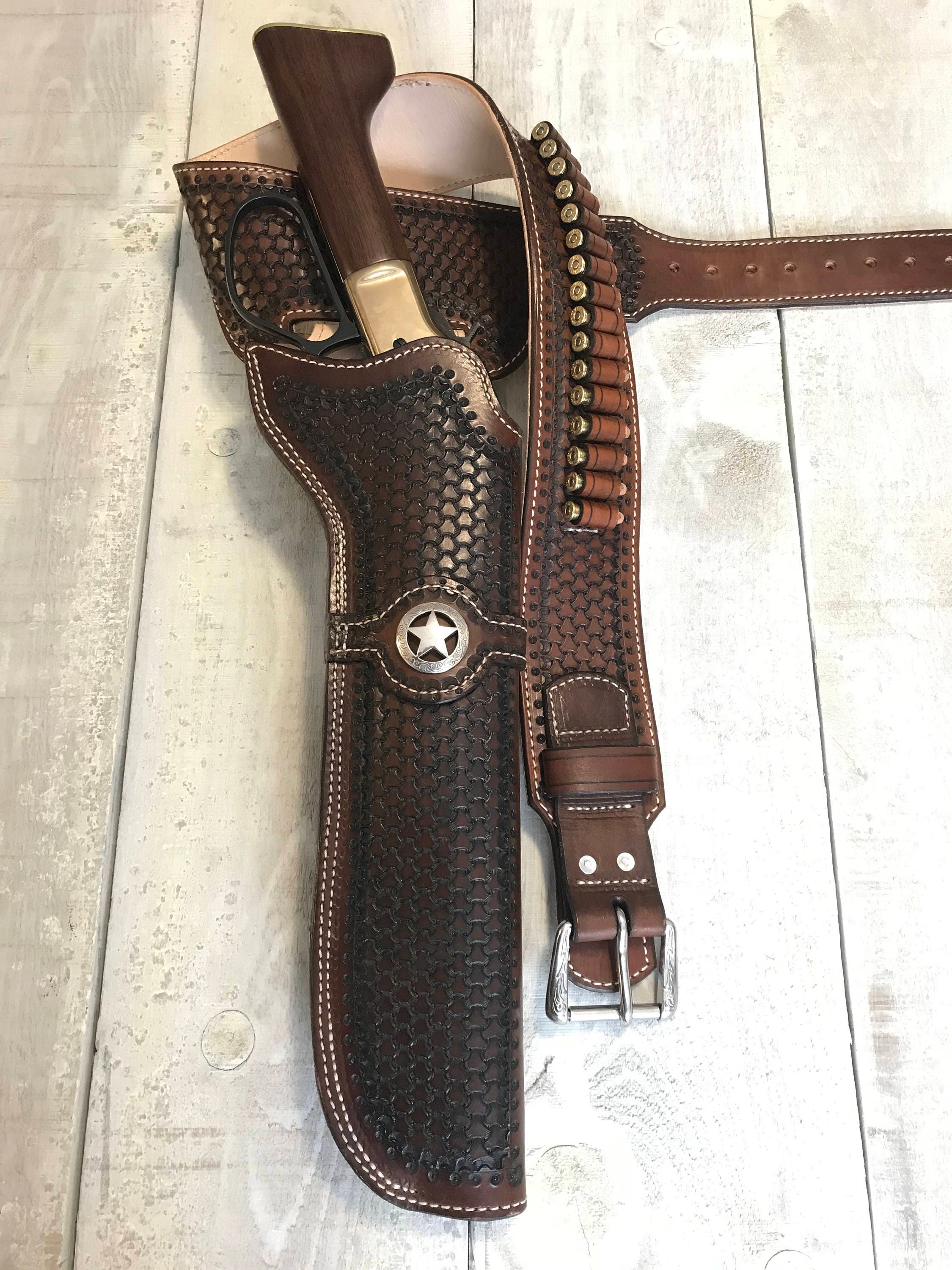 Deluxe Leather Mares Leg Holster and Cartridge Belt Etsy