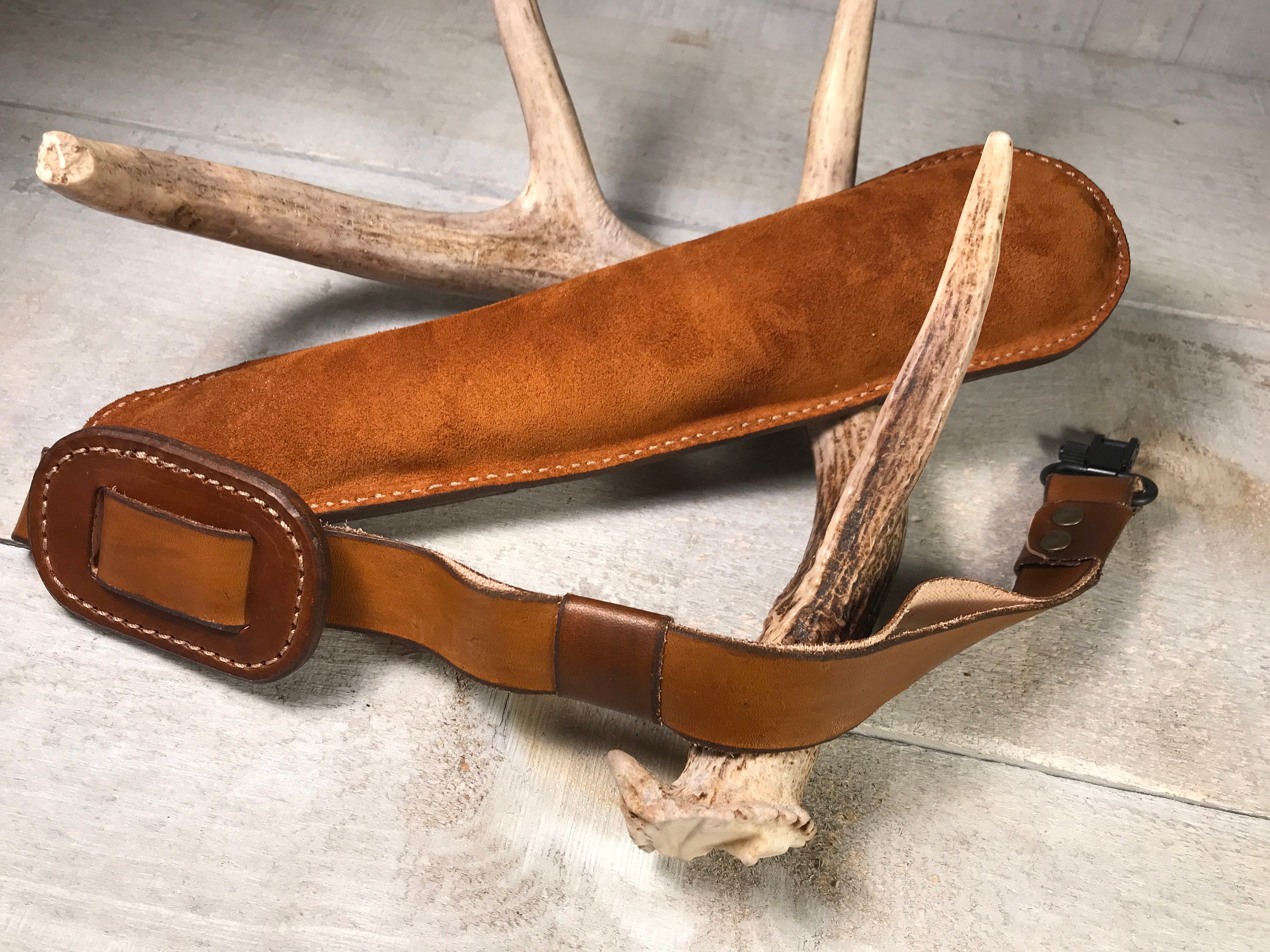 Handmade And Padded Buck Head Leather Rifle Sling 3 INITIALS Etsy