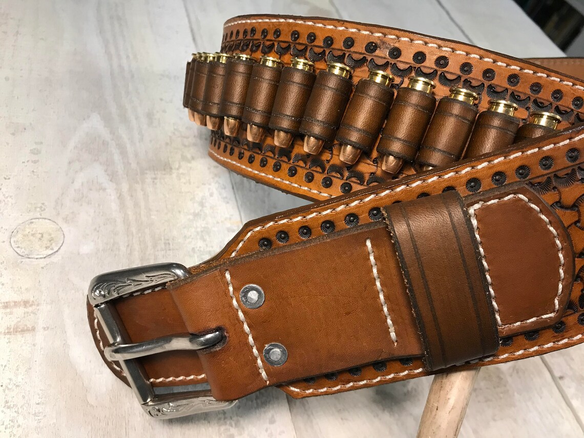 Leather Cartridge Belt / Cowboy Western Etsy