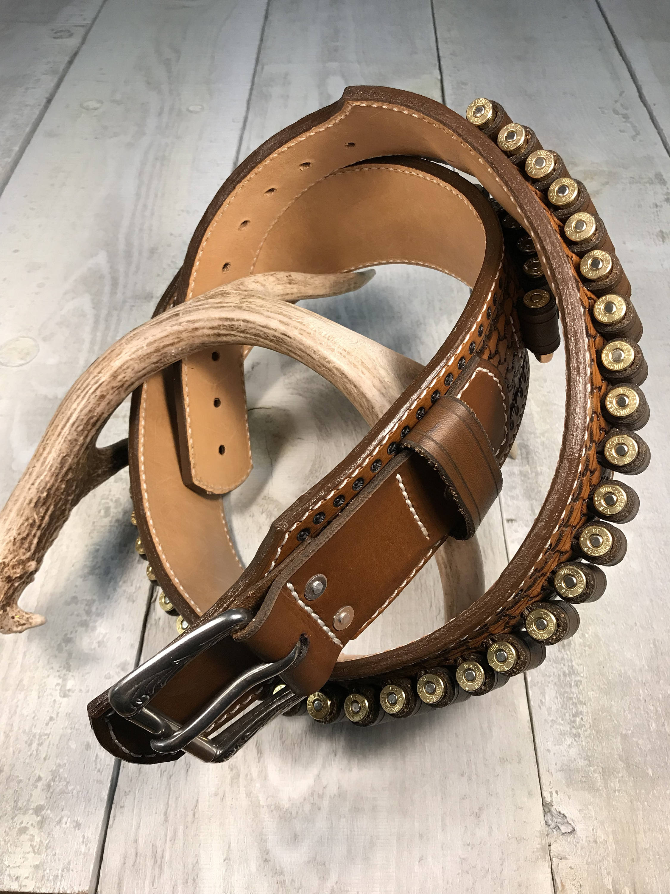 Leather Cartridge Belt / Cowboy Western