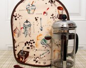 French press cozy, French press cover, French press cosy, French press coffee cozy, Insulated cozy, Koffee Kozee French Press Coffee Grinder