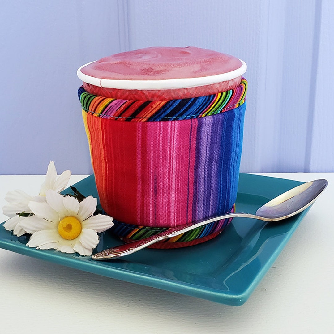Ice Cream Cozy, Ice Cream Pint Cozy, Insulated Ice Cream Cozy, Insulated Ice Cream Sleeve, Pint