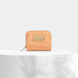 Cork Wallet Portuguese Cork Mini Coin Purse Wallet for Woman, An eco and vegan alternative, Classic cork wallet, cork vegan wallet