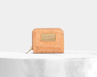 Cork Wallet Portuguese Cork Mini Coin Purse Wallet for Woman, An eco and vegan alternative, Classic cork wallet, cork vegan wallet