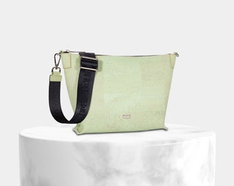 Vegan Cork Crossbody Bag with Adjustable Strap