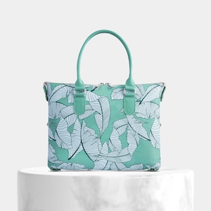 Bolso de corcho convertible 3 en 1 "Tropical Mint", bolso de mano y bandolera de corcho, bolso de mano 3 en 1, múltiples formatos 3 en 1, corcho y piel