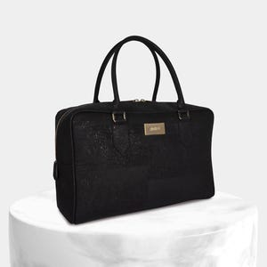 Classic Cork Box HandBag, Black Cork, Woman Vegan Handbag, Cork Handbag, Woman Handbag