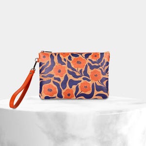 Bolso de mano de corcho con estampado de flores, bolso de mano y cinturón de corcho, asa de cuero, ilustración en corcho, cuero y corcho