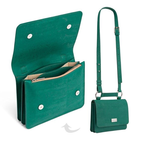 Cork Light Green Bag, Cork Crossbody Bag, Cork Shoulder Bag, Cork - Main Image