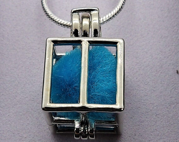 Aromatherapy Necklace with a Cage Pendant, Aromatherapy Jewelry (A70)