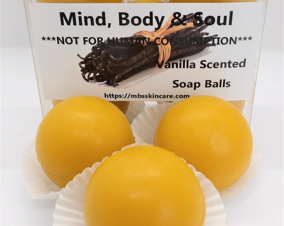 Vanilla Scented Soap Balls, Soap Marbles, 5 Pack Soap Balls