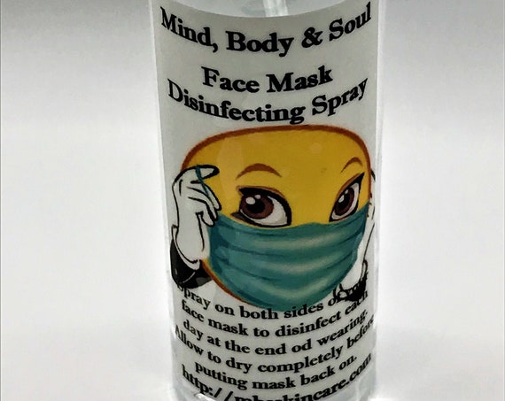 Cloth Face Mask Cleaning Spray, Keeps Mask Clean, 8-ounce Spray Bottle