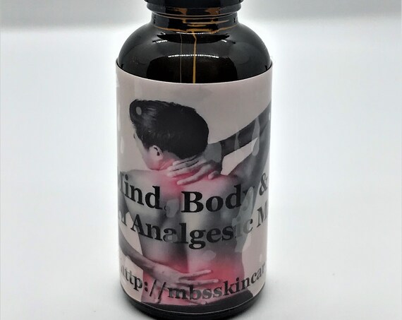 Natural Analgesic Massage Oil 1-ounce Dropper Bottle