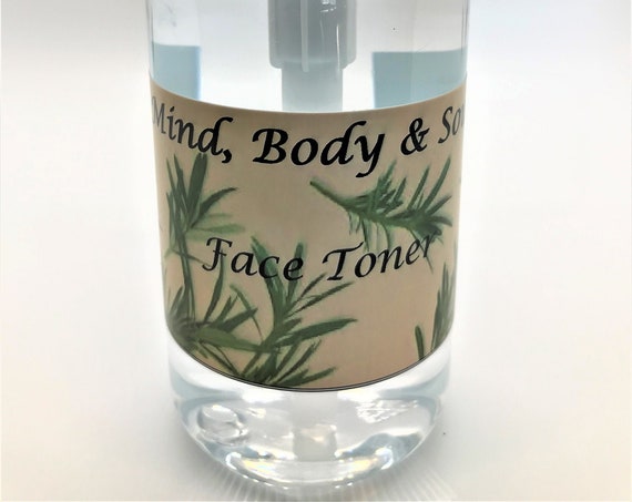 Face Toner, All Natural 8-Ounce Pump Bottle