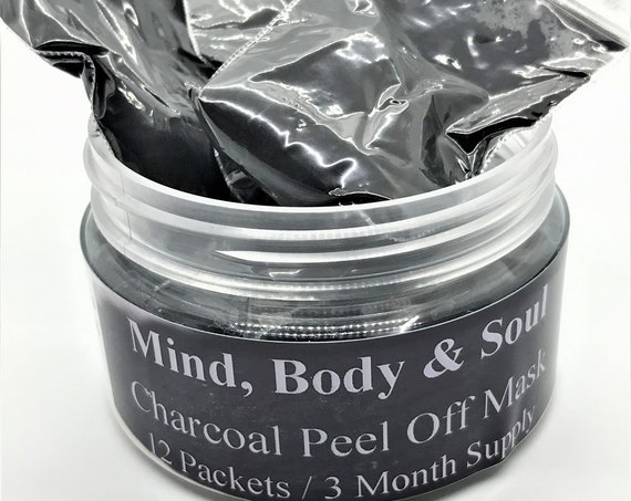 Charcoal Peel Off Face Mask 12 Packets for a 3 Month Supply