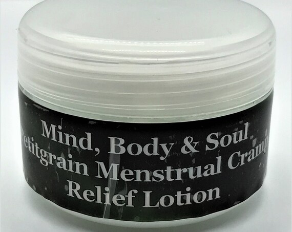 Petitgrain Menstrual Cramp Natural Lotion 4-ounce Jar