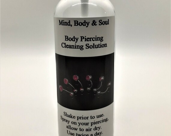 All-Natural Body Piercing Cleaning Solution 8-oz Spray Bottle