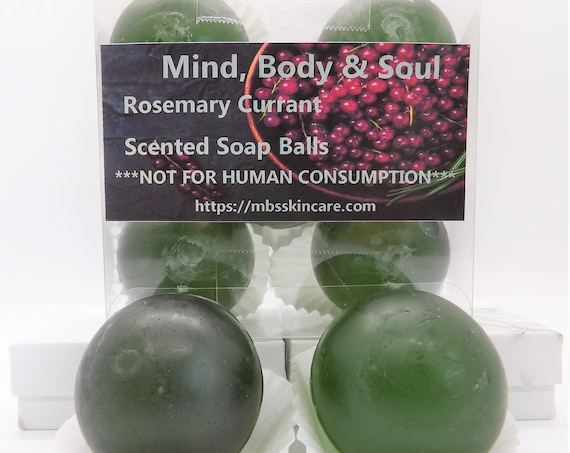 Rosemary Currant Scented Soap Balls, Soap Marbles, 5 Pack Soap Balls
