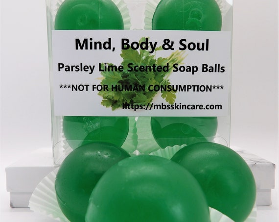 Parsley Lime Scented Soap Balls, Soap Marbles, 5 Pack Soap Balls