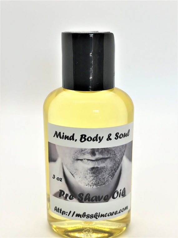 Men's Pre-Shave Oil, Soothing Pre-Shave Oil, All-Natural Oils 3-Ounce Squeeze Bottle