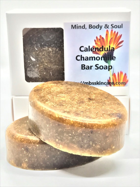 Set of 3 Calendula & Chamomile Face and Body Bar Soap