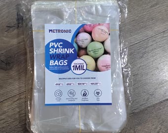 OPRUIMINGSVERKOOP Krimpfoliezakjes voor badbommen, meer dan 400 stuks, 10 x 15 cm, hittebestendige sluiting.