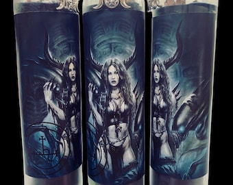 Lilith Black Altar Candle, Dressed & Conjured + Oil, Love, Attraction, Money, Gothic Decor