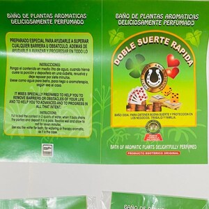DOBLE SUERTE RAPIDA Baño de Hierbas y Plantas Limpias y Dinero, Abundancia,exito