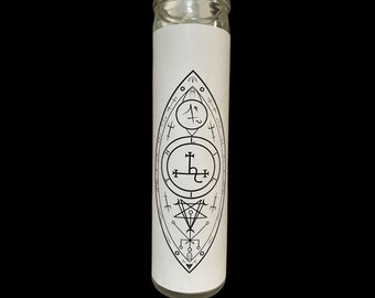 The Grand Seal of Lilith White Candle, Sigil of Lilith Devotional Ritual Candle. Lilith Ritual Oil