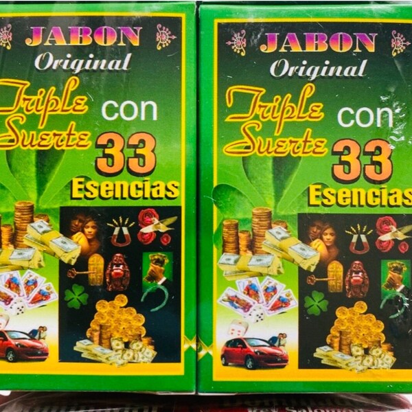 TRIPLE SUERTE con 33 Esencias Jabon Esoterico