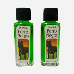 2PACK- PERRO NEGRO Esencia Esoterica Para Limpias Quita Maldiciones - Spiritual Cleansing Spiritual Essence Wicca