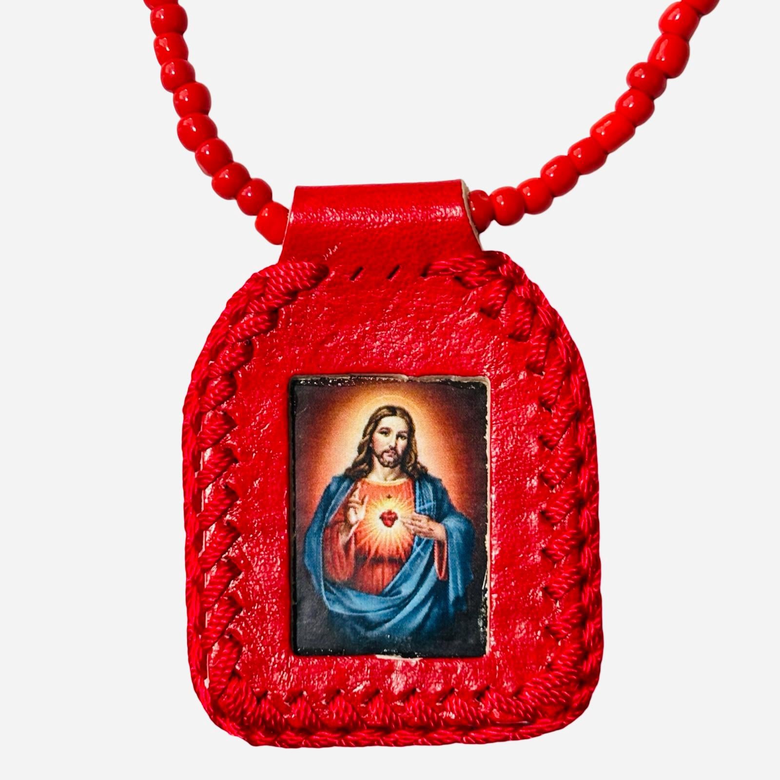 イタリアヴィンテージ イエス＆聖母子 エスカプラリオ ダブルチャーム紐ネックレス Escapulario necklace - Etsy 日本