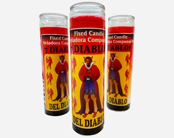 7 Diablos del Diablo Veladora, Satan's 7 Devils Candle, to make you powerful witch and spell caster