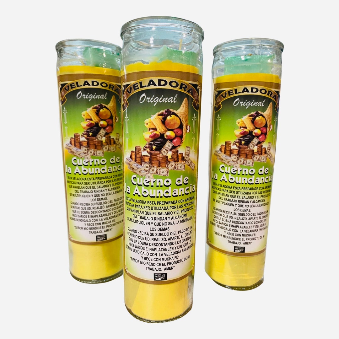 2x set Cuerno de la Abundancia Veladora para dinero y prosperidad, Horn