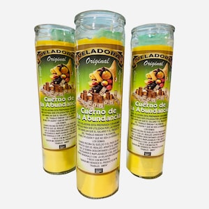 2x set Cuerno de la Abundancia Veladora para dinero y prosperidad, Horn of Plenty Candle for Prosperity