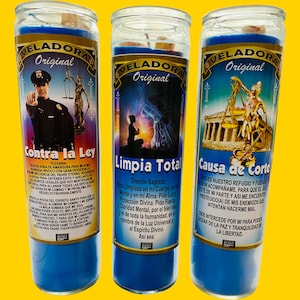 3x Set Contra La ley + Limpia Total + Causa de Corte Veladora Preparada