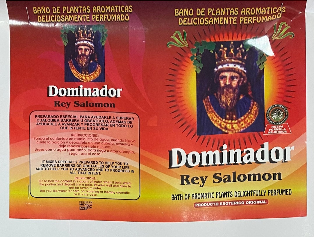 DOMINADOR Rey Salomon Baño De Hierbas Dominator King Solomon Etsy