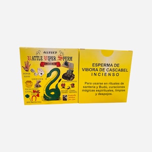 Esperma De Vibora De Cascabel Incienso Incenso