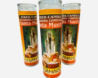 Santa Muerte Desamarre Veladora Para Separar, Holy Death Unmooring Candle to separate