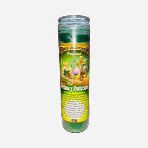 Fortuna y Proteccion Veladora Para la Prosperidad, Dinero y Suerte en el Negocio - Good Luck and Protection Candle for Money and Prosperity