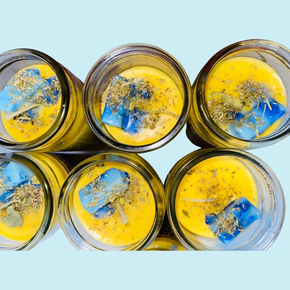 12x set LLUVIA DE ORO Veladora Gold Rain Fixed Candle , For Money