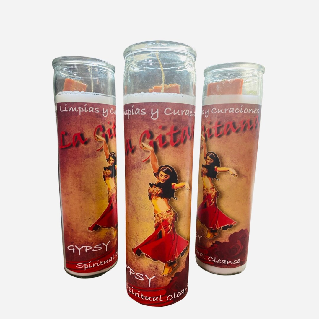 Gypsy Spiritual Cleanse Candle La Gitana Limpias Y Curaciones Etsy