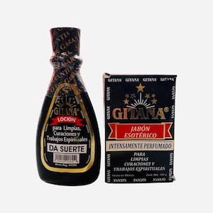 GITANA Jabon + Ort für Limpias, Curaciones y Trabajos Espirituales. Witchcraft Entferner Seife + Kölnisch Wasser