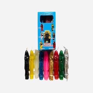 Santa Muerte 7 Potencias Novenario 9 Velas- Holy Death Figure Novena 9 Candles