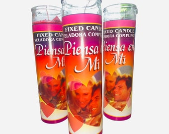 Piensa en Mi Veladora Roja Preparada, Think About Me Candle,For Love and Prosperity,Para el Amor y Prosperidad.