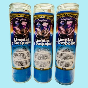 Veladora Limpias y Despojos Conjurada para Quitar Brujeria y maleficios, Cleansing Spell Breaker Candle